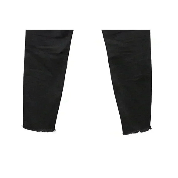 Pistola Jeans Size 29 Black Distressed Denim Raw Hem Ankle Skinny Grunge Punk - Picture 10 of 11